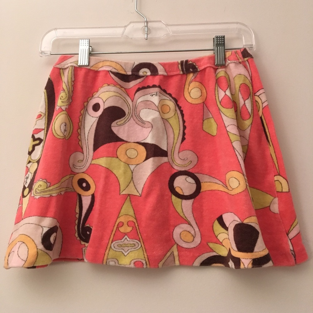 Emilio Pucci Terry Beach Cover Up Mini Skirt!